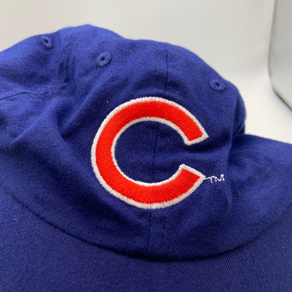 Vintage Chicago Cubs Logo Embroidered Baseball Hat Blue Adjustable - Picture 5 of 9